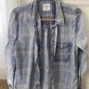 American Eagle oversized worn flannel